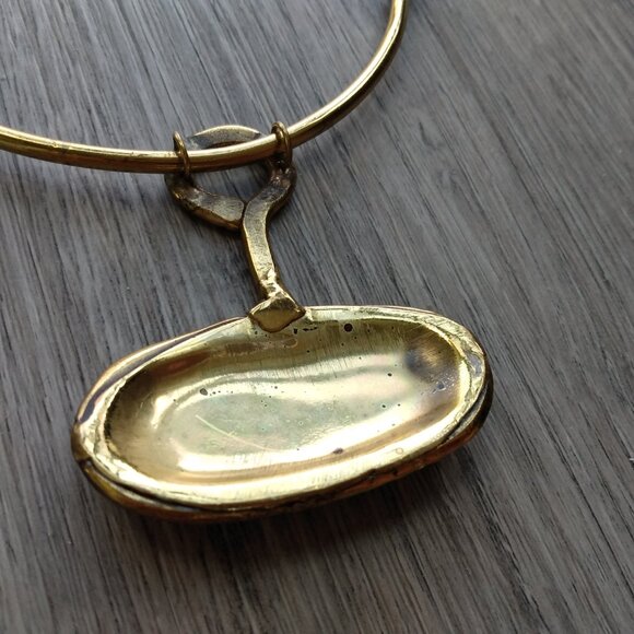 Statement Pendant Collar Necklace Choker Brass - Picture 8 of 13